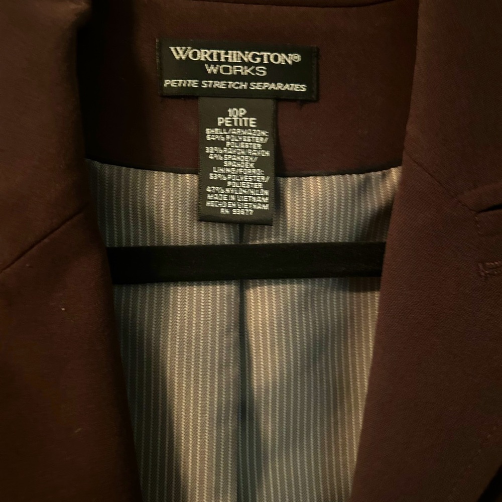 Rich chocolate brown jacket/blazer. Get ready for fall now!